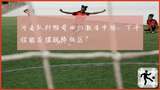 河南队科维奇回归激活中场,下半程能否摆脱降级区?